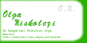 olga miskolczi business card